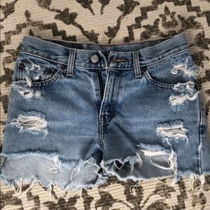 Levi’s High Waisted Denim Shorts